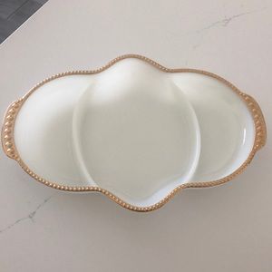 Fire King Milk Glass Relish Dish